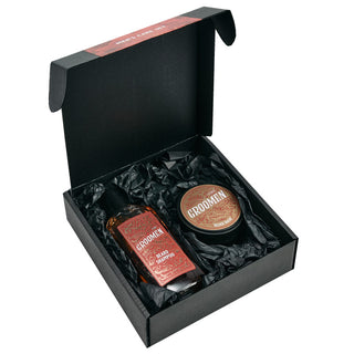 Groomen FIRE Beard Set - Shampoo e Balsamo, 150 ml + 50 g