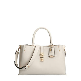 Guess, Albury, pelle sintetica, borsa in tessuto, bianca, da donna, 31,5 x 22 x 13,5 cm