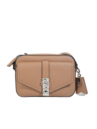 Guess, Albury, Pelle sintetica, Marsupio in tessuto, Cintura, Caramello, 25 x17 x4 cm, Da donna