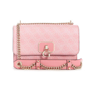 Guess, Alisa, pelle sintetica, borsa in tessuto, cintura, clip magnetica, rosa, da donna, 24 x 16 x 6 cm