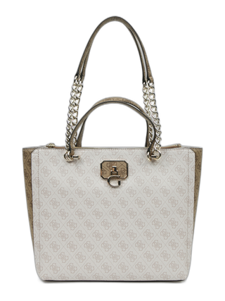 Guess, Alisa, pelle, borsa in tessuto, bianca, hwsg81 23230, da donna, 41 x 29 x 14 cm