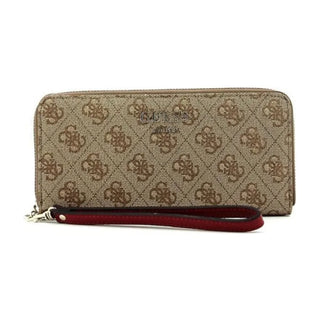 Guess, Amara, portafoglio in tessuto, logo 4G, SWSG6995460, nero, da donna