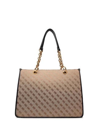 Guess, Aviana, poliuretano, borsa in tessuto, borsa a secchiello, beige, da donna, 40 x 29 x 13 cm