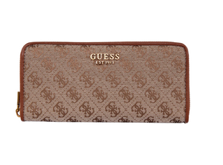 Guess, Aviana, portafoglio in tessuto, SWJB84, cognac al latte, da donna