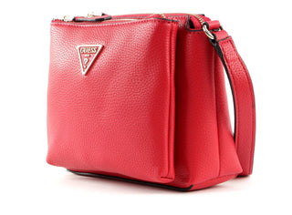 Guess, Becca, Borsa a tracolla in tessuto, Rosso, Da donna