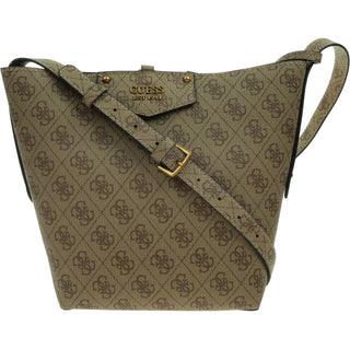 Guess, Brenton, poliuretano, borsa in tessuto, oliva, HWESB839001LTL, da donna, 36 x 27 x 13 cm