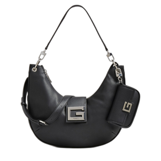 Guess, Brightside, poliuretano, borsa in tessuto, mini, nero, da donna