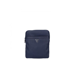 Guess, Certosa, Borsa a tracolla in tessuto, Blu, HMECRNP2258BLU, 22,5 x 23 x 6 cm, Da uomo