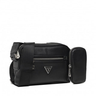 Guess, Certosa, Poliestere, Borsa per fotocamera, Borsa a tracolla in tessuto, Nero, 21 x 14 x 4 cm, Da donna