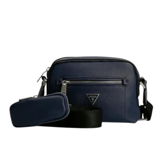 Guess, Certosa, Pelle sintetica, Borsa a tracolla in tessuto, Blu, HMCERTP2228, 19,5 x 22,5 x 132 cm, Da donna
