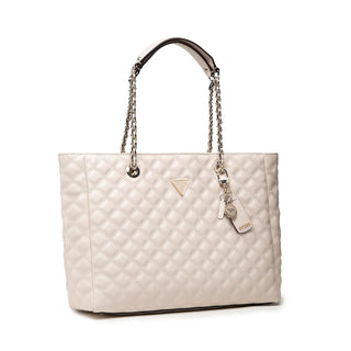 Guess, Cessily, Faux Leather, Fabric Bag, Tote Bag, Beige, (EV) HWEV76 79230 sto, 36//43 x 27 x 11.5 cm