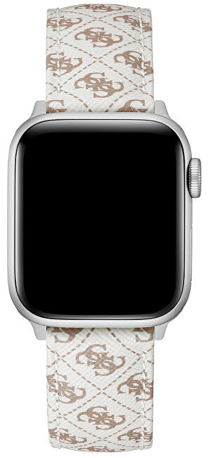 Guess cinturino in pelle per Apple Orologio (38 - 41 mm) - White CS2009S1