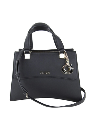 Guess, borsa a tracolla Dalma Girlfriend, poliuretano, borsa in tessuto, nero, da donna, 34 x 24 x 13 cm