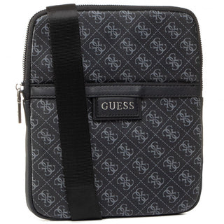 Guess, Dan, Zip superiore piatta, Borsa a tracolla in tessuto, Nero, Da uomo