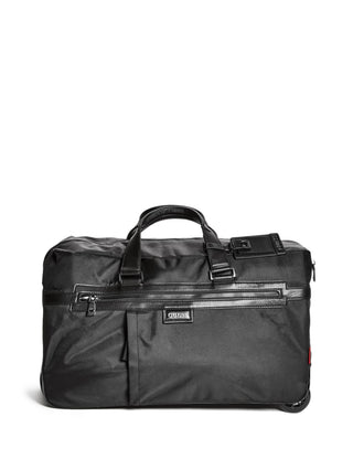 Guess, Dan Weekender, borsa in tessuto, da viaggio, nero, da uomo