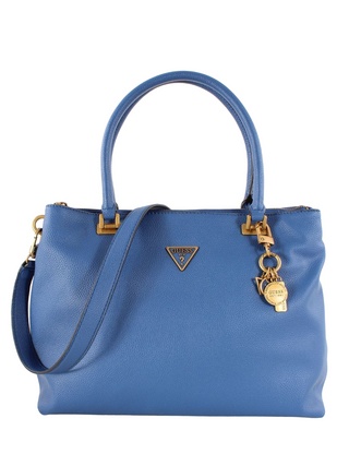 Guess, Destiny, poliuretano, borsa in tessuto, Society Caryall, blu reale, HWVB78 78100