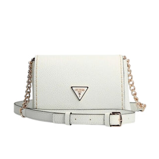 Guess, Downtown Chic Mini, pelle sintetica, borsa in tessuto, bianca, XG838578, da donna