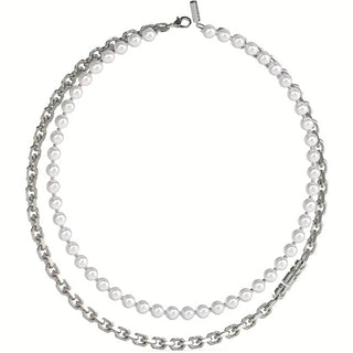 Guess Edgy Styles Double Men´s Pearl Collana JUMN04062JWSTWIT-U
