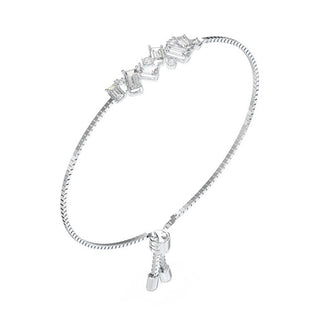 Guess Steel Bracciale con crystals e zircons Chandelier JUBB05363JWRHT/U - Lunghezza: 22 cm