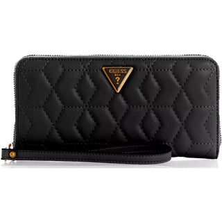 Guess, Elenia, Portafoglio in tessuto, SLG Grande con cerniera, Nero, da donna