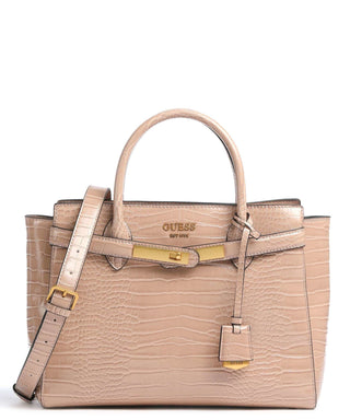Guess, Enisa, borsa in tessuto, marrone chiaro, HWCA8421060CAM, da donna