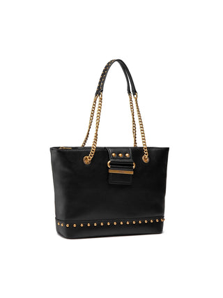 Guess, Greta, pelle sintetica, borsa in tessuto, borsa a secchiello, nero, (VB) HWVB81 29230, 29,5/37,5 x 25 x 11,5 cm