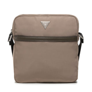 Guess, Sac bandoulière en nylon et cuir, HMCERN, 21,5 x 21,5 x 6,5 cm, Femme