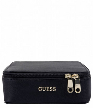 Guess, borsone, pelle sintetica, borsa in tessuto, astuccio per gioielli, nero, da donna, 18 x 6 x 18 cm