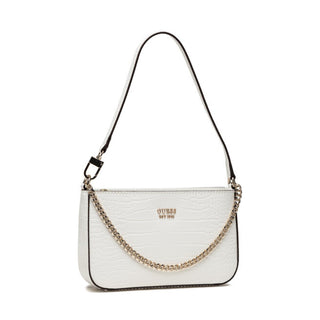 Guess, Torebka Katey PU Leather Fabric Bag Torba na ramię Biała damska 22 x 13,5 x 4 cm