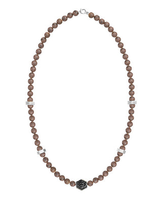 Guess Lion King Tiger Eye Bead Collana JUMN06004JWSTBRT/U