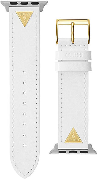 Guess Cinturino In Pelle Per Apple Watch (38 - 41 Mm) - Triangolo Bianco Cs2006S2