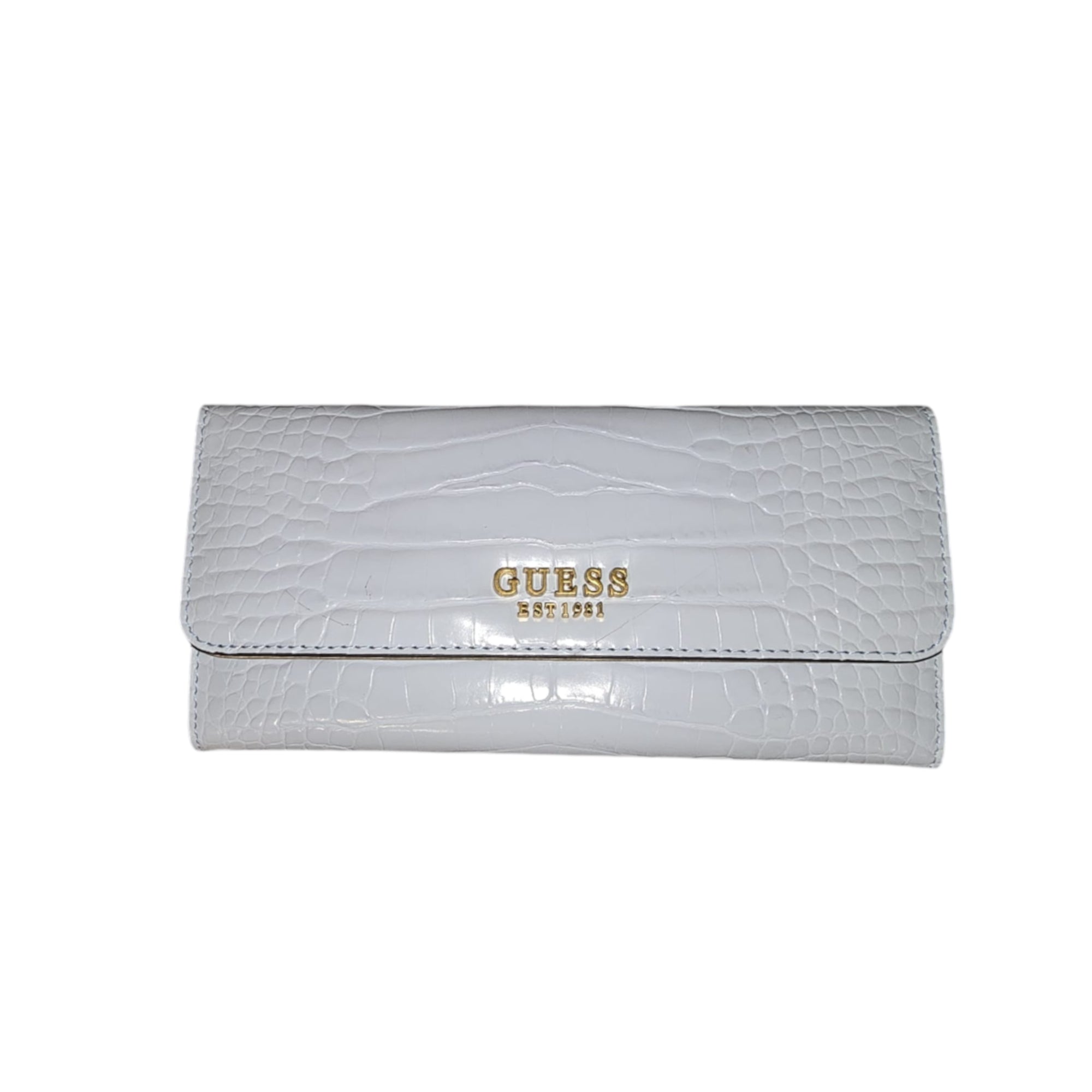 Guess, Laurel,SLG 大号拉链布艺钱包,SWCA8500500POD,Pale Cloud,女士
