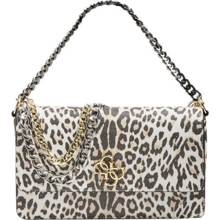 Guess, Luna, sac en tissu, rabat convertible Xbody, léopard, pour femme