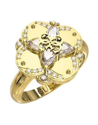 Guess Luxurious gold-plated Anello with Wild Flower JUBR05506JWYG - Circuit: 52 mm
