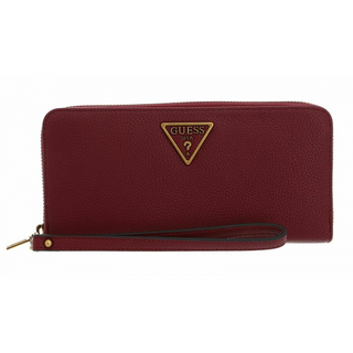 Guess, Portefeuille en tissu Merloto Desinty, SLG avec grande fermeture éclair, rouge, femme