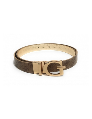 Guess, Mika, modèle double face, ceinture en tissu, camel, femme, taille S