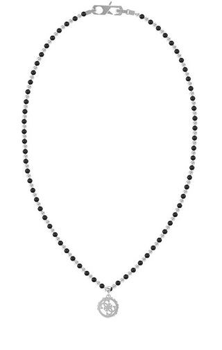 Guess Steel Collana with onyx Log-in JUMN03036JWSTBKT/U