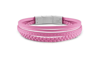 Guess Malibu pink leather Bracciale JUMB01345JWSTPIT-U