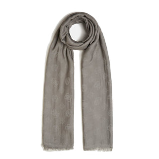 Guess, Écharpe en tissu jacquard Ninette, gris, 8 x 180, femme