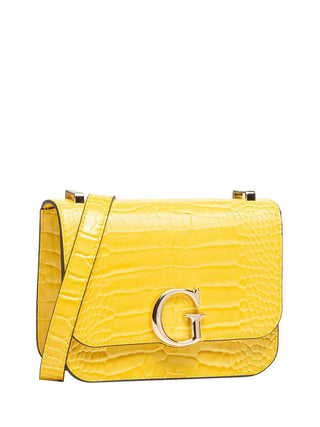 Guess, Corily, Borsa a tracolla in tessuto, Giallo, 18,5 x 14,5 x 7 cm, Da donna