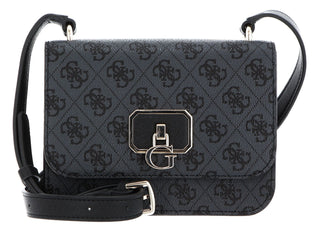 Guess, Noelle, Ceinture, Clip magnétique, Sac bandoulière en tissu, Noir, 14 x 18,5 x 7 cm, Femme