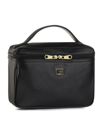 Guess, accessori Nohea, pelle sintetica, borsa in tessuto, cosmetici, nero, PWNOHE P0360, da donna, 29,5 x 18,5 x 15 cm