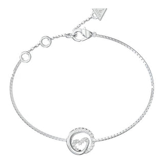Guess Steel Bracciale with crystals Heart Iconique JUBB05527JWRH - Length: 18.4cm