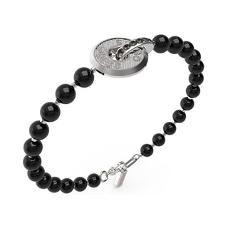 Guess Edgy Styles Men´s Beaded Bracciale JUMB04060JWSTBK - Length: 23 cm