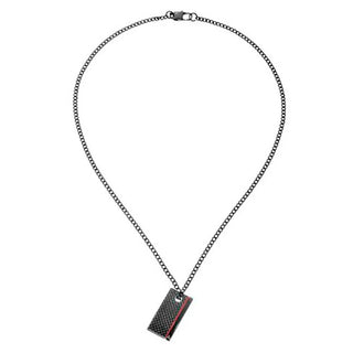 Guess da uomo steel Collana con carbon Ciondolo CMN80801