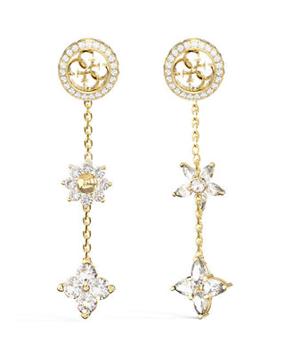 Guess Gold-plated dangle Orecchini Flowers Secret Garden JUBE06036JWYGT/U