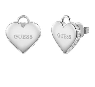 Guess Orecchini Romantici In Acciaio Cuori Che Cadono Nell'Amore Jube02231Jwrht/U