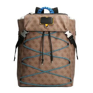 Guess, Salameda, Polyester, Stoffrucksack, Hellbraun, Laptop-Ergänzung, Unisex, 14 x 11,5 x 5,5 cm