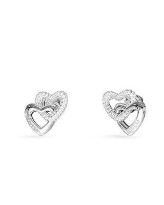 Guess Heart-shaped steel Orecchini with crystals Beloved JUBE06015JWRHT/U