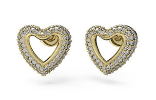 Guess Gold-plated heart Orecchini with crystals Beloved JUBE05028JWYGT/U